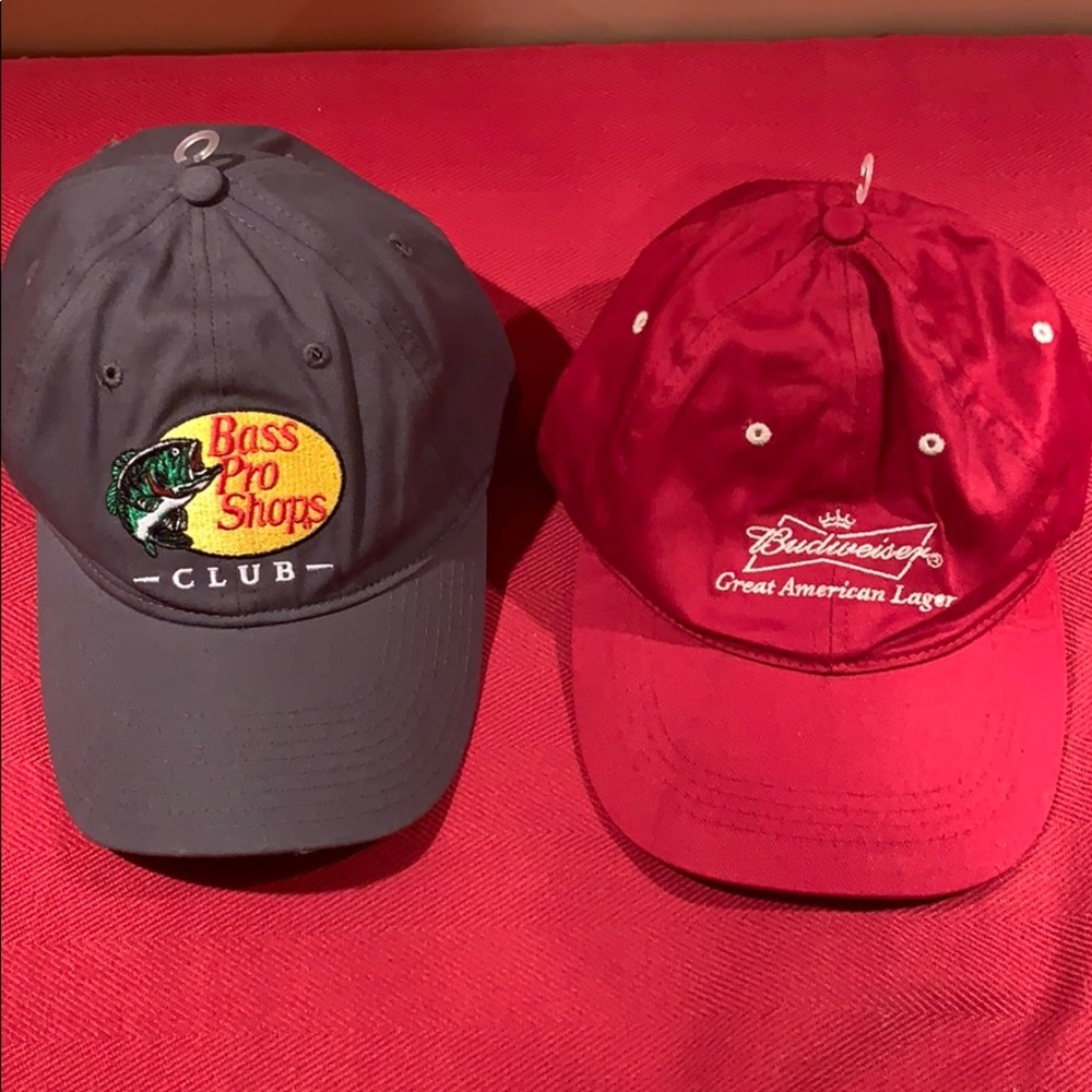 Hat combo . Bass pro shop hat. Budweiser hat